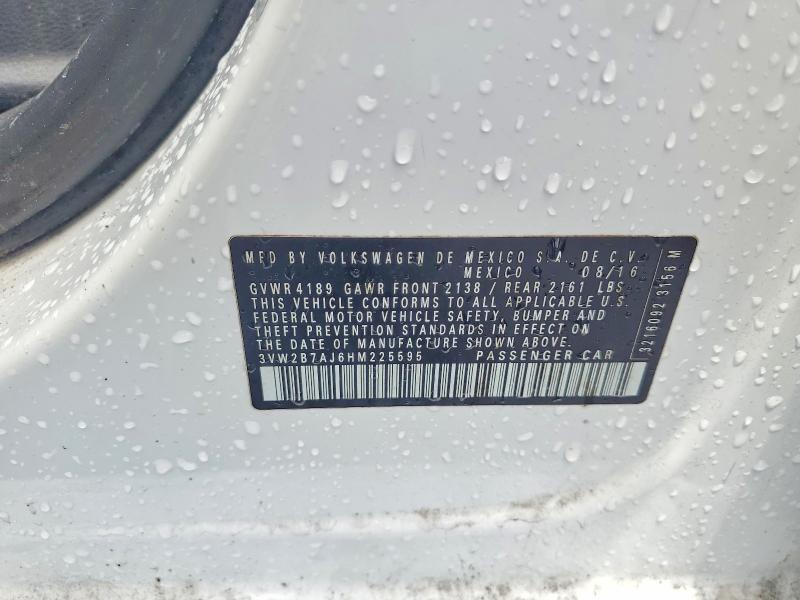 Aukcja sprzedaży 2017 Volkswagen Jetta, vin: 3VW2B7AJ6HM225595, numer aukcji: 58211146