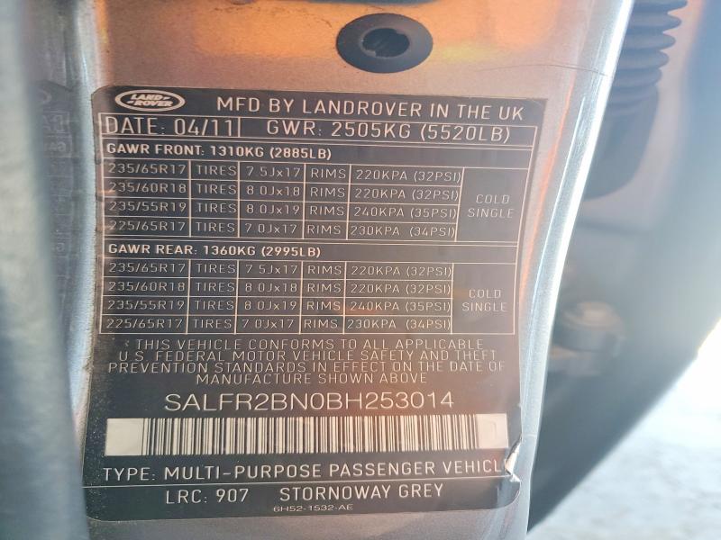 Aukcja sprzedaży 2011 Land Rover Lr2, vin: SALFR2BN0BH253014, numer aukcji: 56158226
