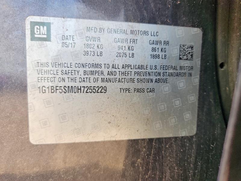 Продажа на аукционе авто 2017 Chevrolet Cruze, vin: 1G1BF5SM0H7255229, номер лота: 55716426