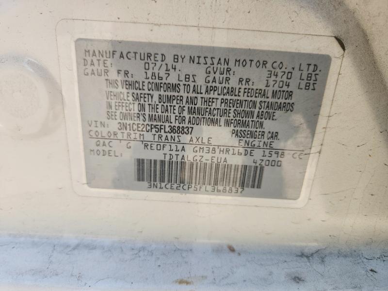 56079796 :رقم المزاد ، 3N1CE2CP5FL368837 vin ، 2015 Nissan Versa Note مزاد بيع