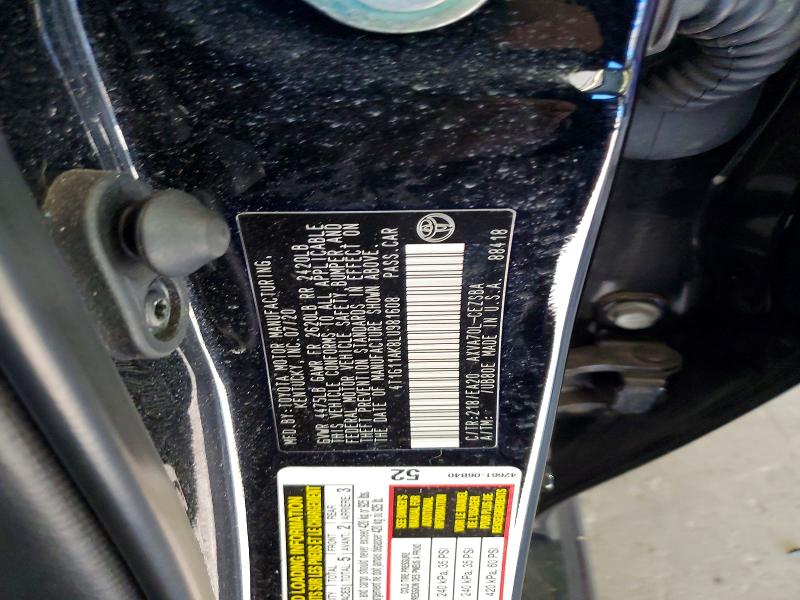 Aukcja sprzedaży 2020 Toyota Camry, vin: 4T1G11AK8LU981608, numer aukcji: 55471376