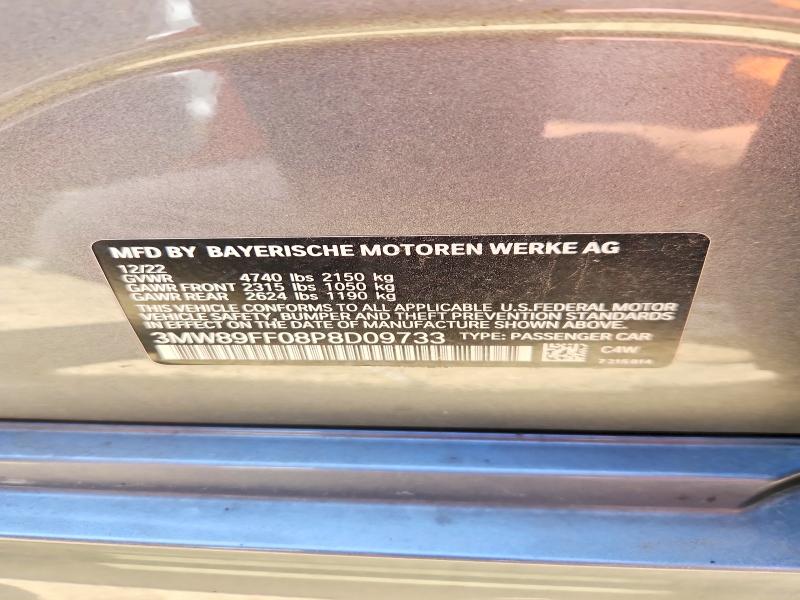Aukcja sprzedaży 2023 Bmw 330xi, vin: 3MW89FF08P8D09733, numer aukcji: 55745826