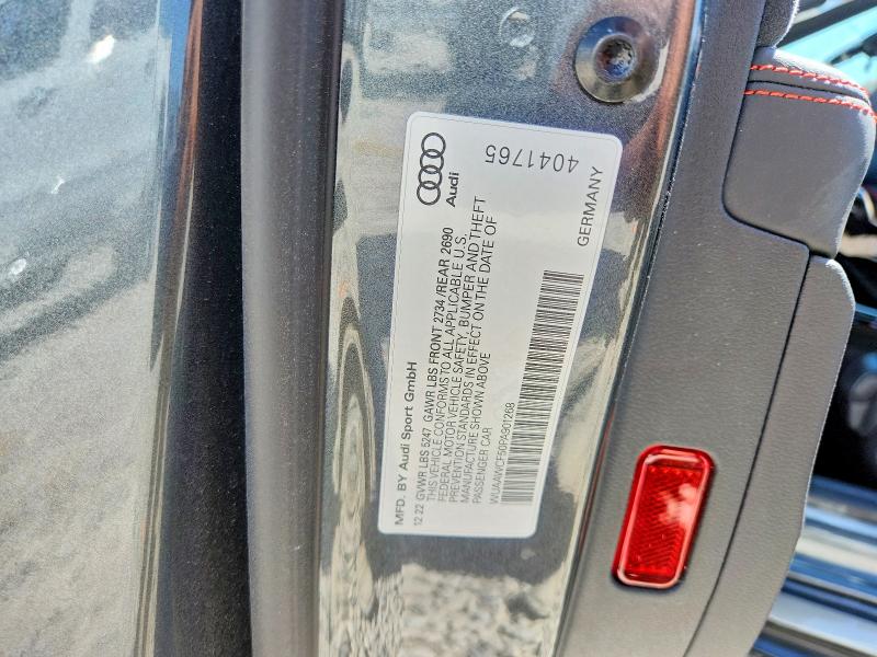 57688936 :رقم المزاد ، WUAAWCF50PA901268 vin ، 2023 Audi Rs5 مزاد بيع