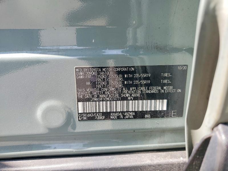 57542266 :رقم المزاد ، JTMA1RFV2MD074771 vin ، 2021 Toyota Rav4 مزاد بيع