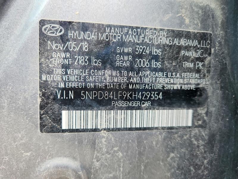 Продаж на аукціоні авто 2019 Hyundai Elantra, vin: 5NPD84LF9KH429354, номер лоту: 55854286