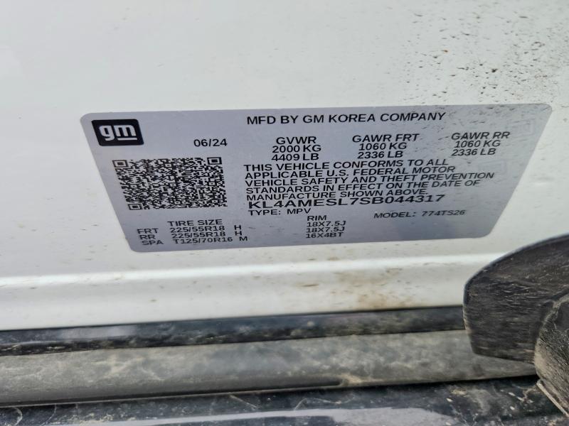 2025 Buick Encore Gx მანქანა იყიდება აუქციონზე, vin: KL4AMESL7SB044317, აუქციონის ნომერი: 59108806