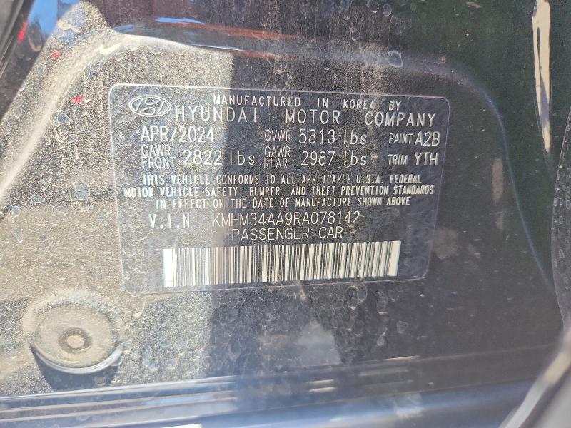 54559846 :رقم المزاد ، KMHM34AA9RA078142 vin ، 2024 Hyundai Ioniq 6 مزاد بيع