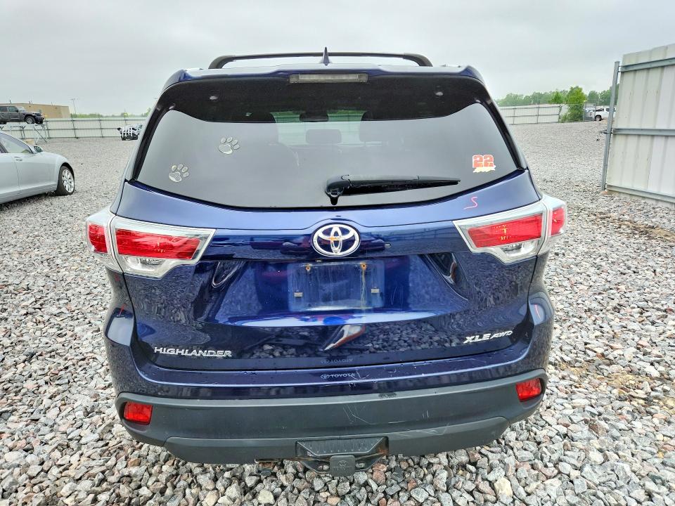 56317396 :رقم المزاد ، 5TDJKRFH4FS130062 vin ، 2015 Toyota Highlander مزاد بيع