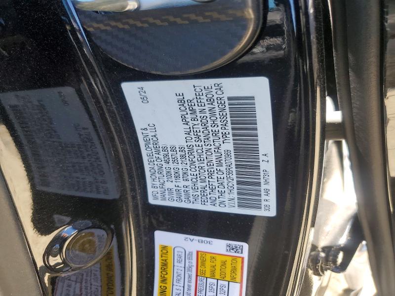 56113736 :رقم المزاد ، 1HGCY2F56RA070969 vin ، 2024 Honda Accord مزاد بيع