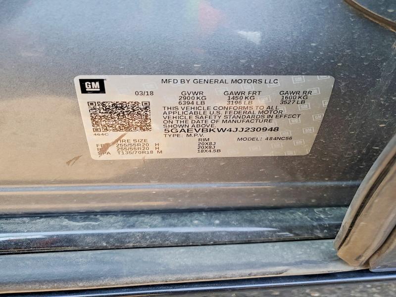 Aukcja sprzedaży 2018 Buick Enclave, vin: 5GAEVBKW4JJ230948, numer aukcji: 57965096