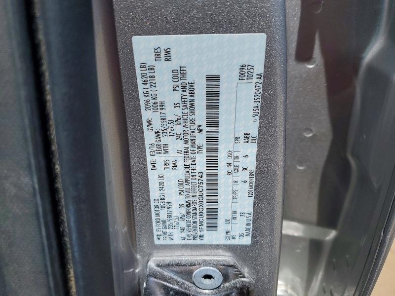 Aukcja sprzedaży 2016 Ford Escape, vin: 1FMCU0GX0GUC75743, numer aukcji: 55859016
