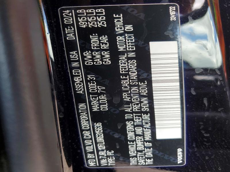 Aukcja sprzedaży 2024 Volvo S60, vin: 7JRL12FL0RG315636, numer aukcji: 56333786