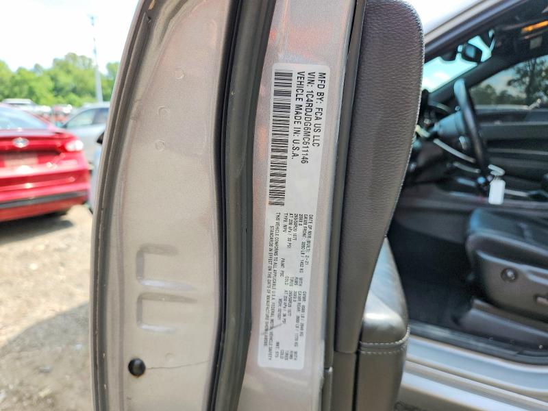 58448126 :رقم المزاد ، 1C4RDJDG6MC611146 vin ، 2021 Dodge Durango مزاد بيع