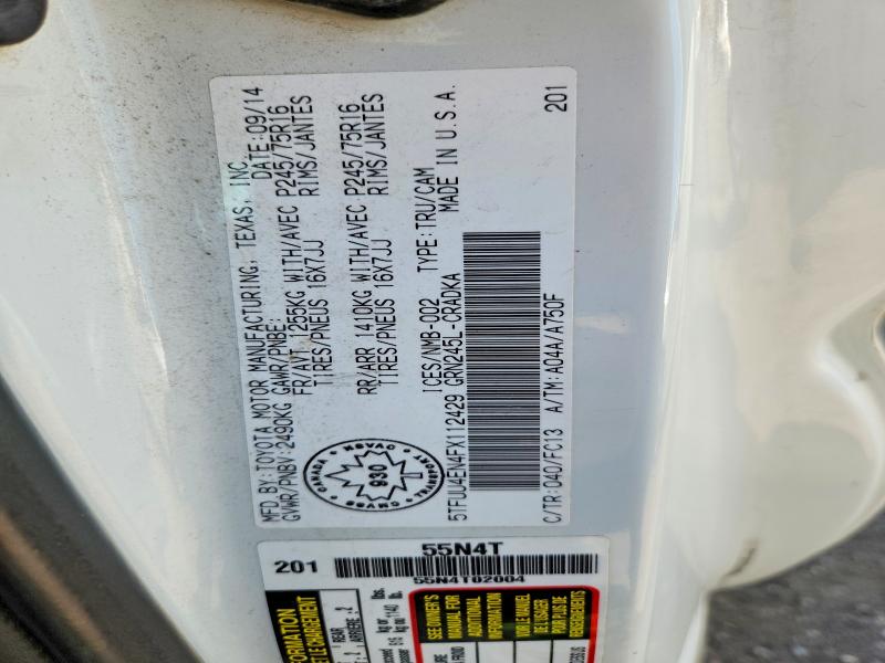 2015 Toyota Tacoma მანქანა იყიდება აუქციონზე, vin: 5TFUU4EN4FX112429, აუქციონის ნომერი: 56312786
