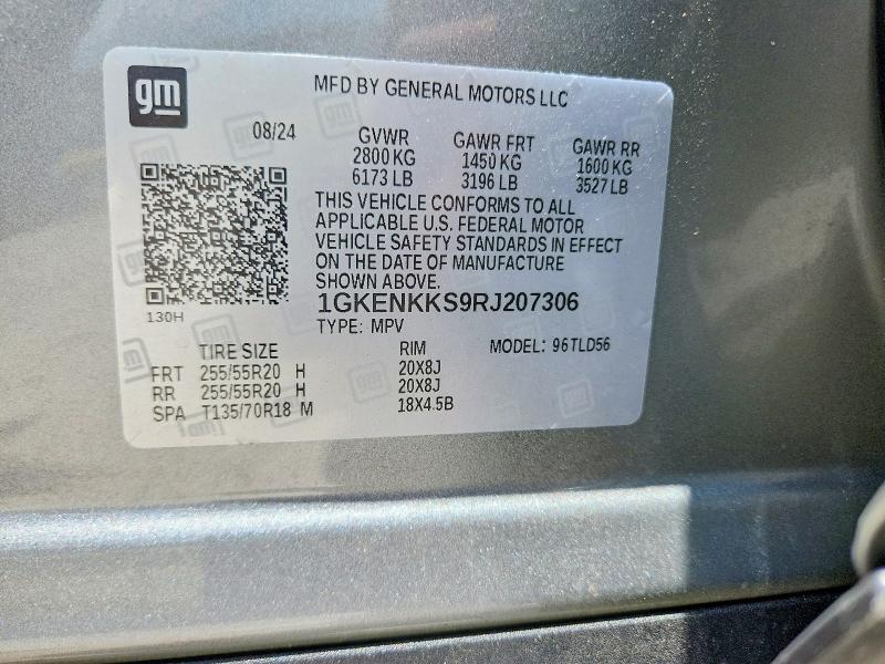 57970516 :رقم المزاد ، 1GKENKKS9RJ207306 vin ، 2024 Gmc Acadia مزاد بيع