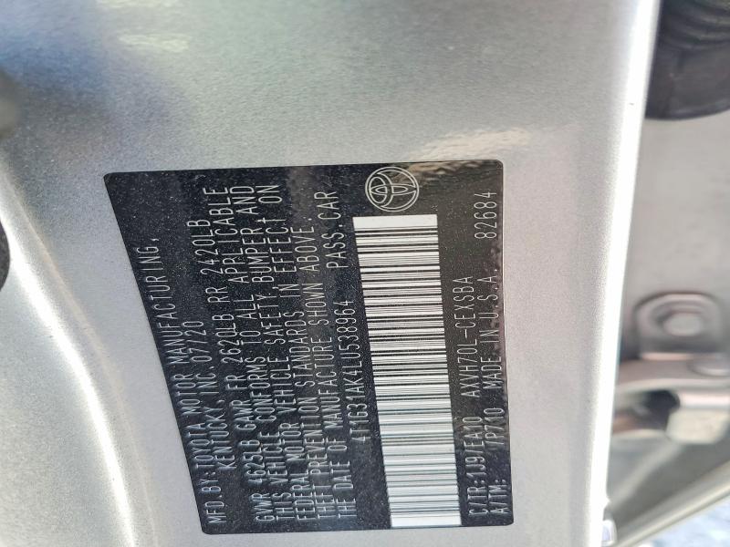 Продаж на аукціоні авто 2020 Toyota Camry, vin: 4T1G31AK4LU538964, номер лоту: 57882386