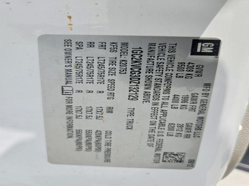 2013 Chevrolet Silverado მანქანა იყიდება აუქციონზე, vin: 1GC2KVCG3DZ132129, აუქციონის ნომერი: 55851466