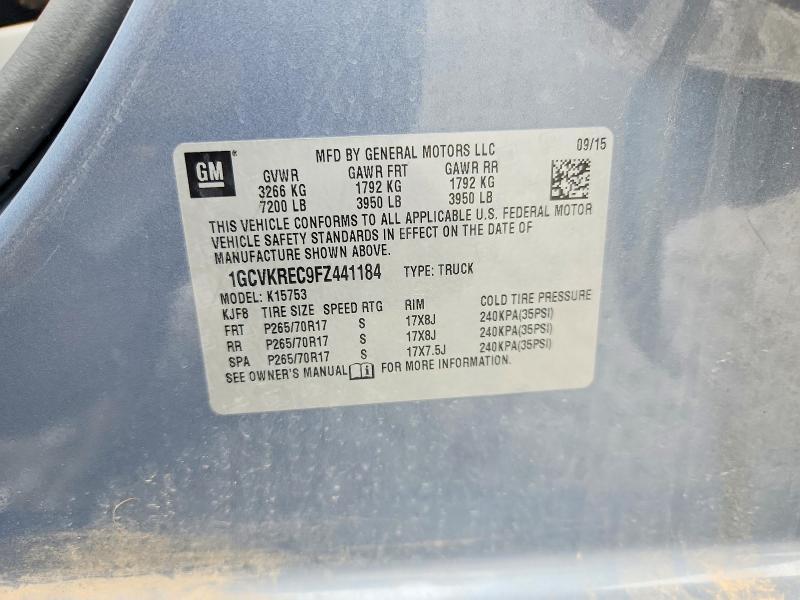 Aukcja sprzedaży 2015 Chevrolet Silverado, vin: 1GCVKREC9FZ441184, numer aukcji: 58120816