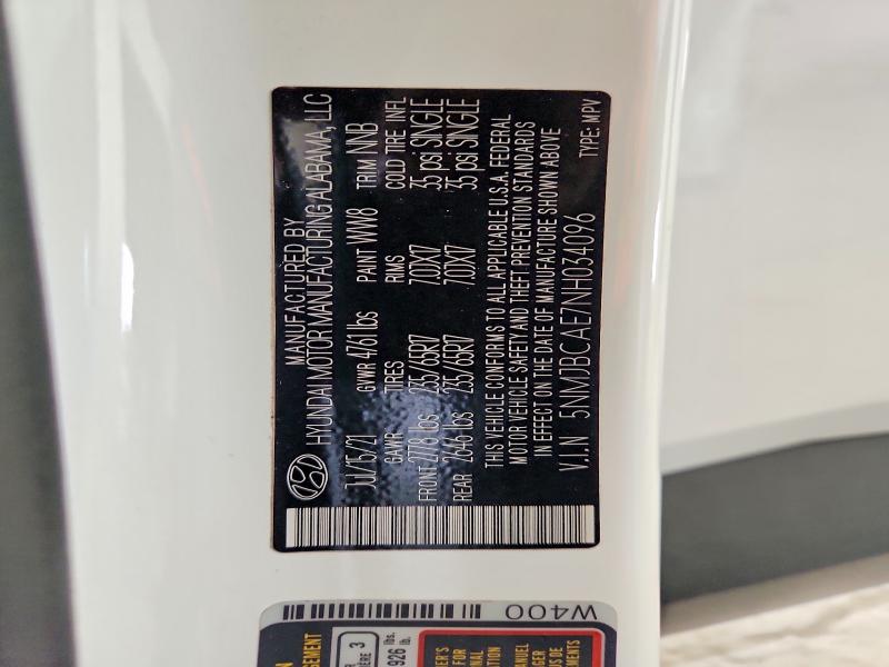 2022 Hyundai Tucson მანქანა იყიდება აუქციონზე, vin: 5NMJBCAE7NH034096, აუქციონის ნომერი: 55503716