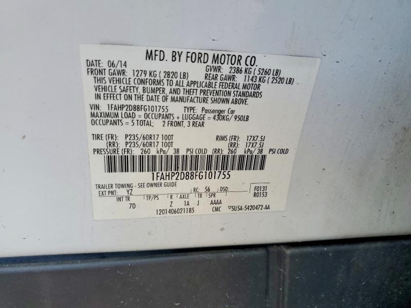 2015 Ford Taurus მანქანა იყიდება აუქციონზე, vin: 1FAHP2D88FG101755, აუქციონის ნომერი: 59083656