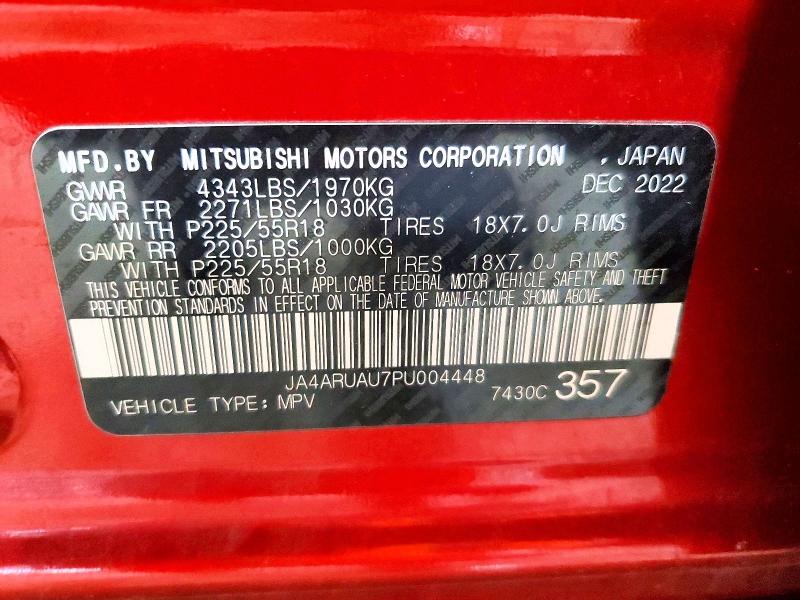 Aukcja sprzedaży 2023 Mitsubishi Outlander Sport, vin: JA4ARUAU7PU004448, numer aukcji: 58399576