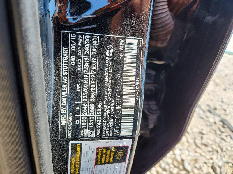 2015 Mercedes-benz Glk მანქანა იყიდება აუქციონზე, vin: WDCGG8JBXFG440794, აუქციონის ნომერი: 58099576