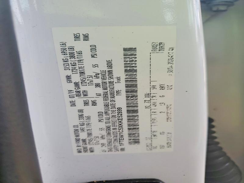 2019 Ford F150 მანქანა იყიდება აუქციონზე, vin: 1FTEW1C5XKKE52899, აუქციონის ნომერი: 55524036