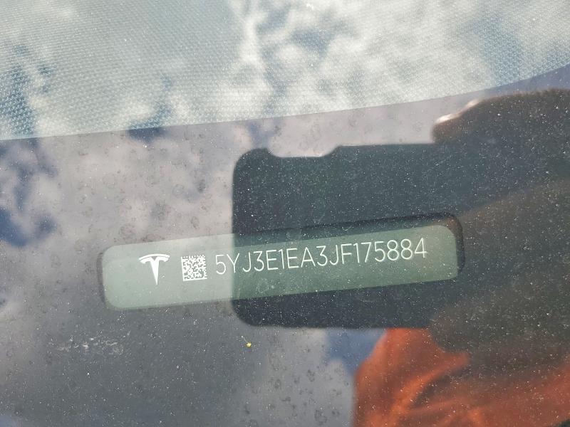 Продажа на аукционе авто 2018 Tesla Model 3, vin: 5YJ3E1EA3JF175884, номер лота: 58715496
