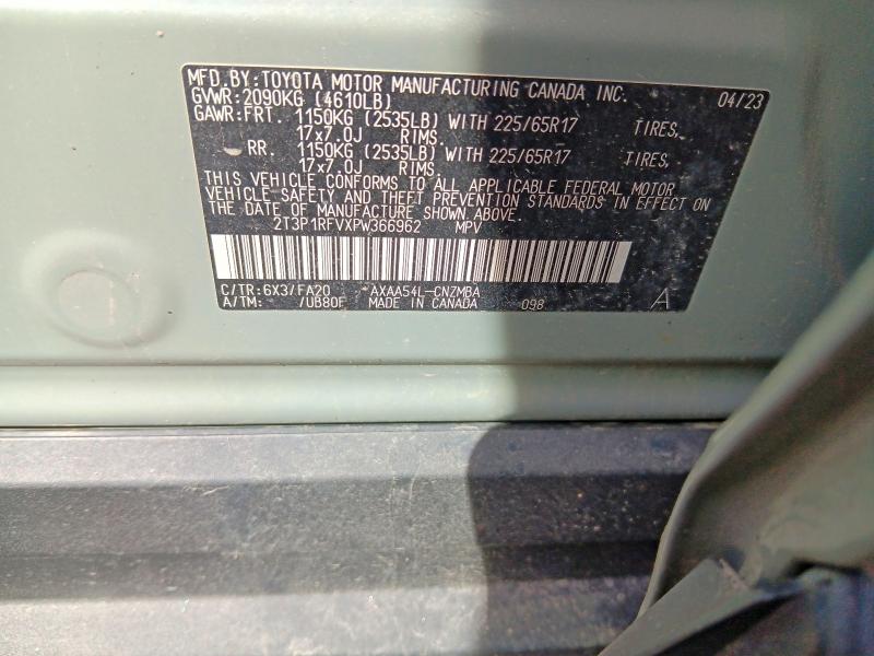 Продаж на аукціоні авто 2023 Toyota Rav4, vin: 2T3P1RFVXPW366962, номер лоту: 58984086