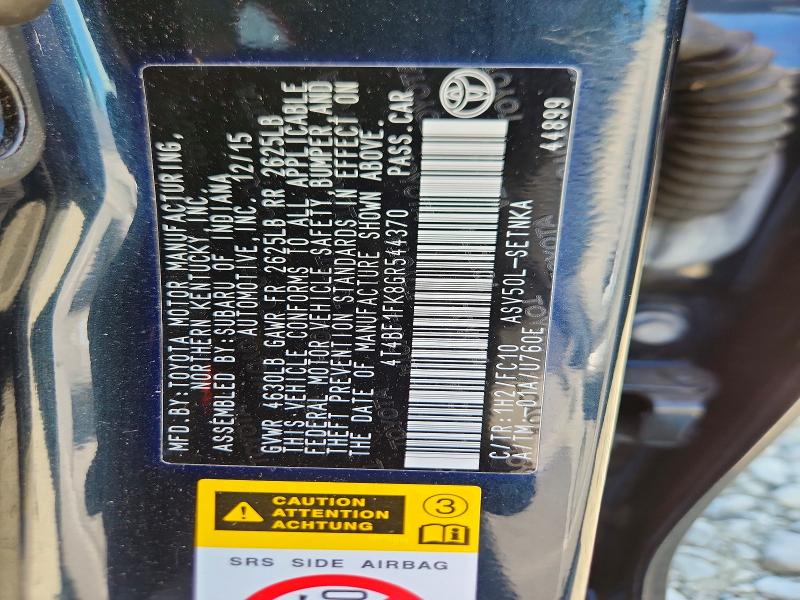 Продажа на аукционе авто 2016 Toyota Camry, vin: 4T4BF1FK8GR544370, номер лота: 56157216