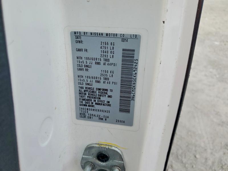 Продажа на аукционе авто 2014 Nissan Nv200, vin: 3N6CM0KN5EK692425, номер лота: 57323946