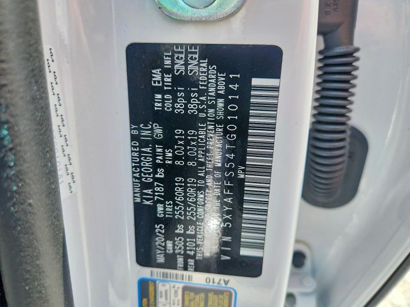 Aukcja sprzedaży 2026 Kia Ev9, vin: 5XYAFFS54TG010141, numer aukcji: 56678626