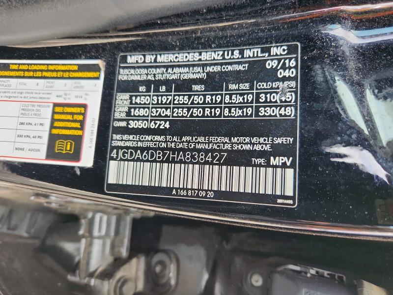 Продаж на аукціоні авто 2017 Mercedes-benz Gle, vin: 4JGDA6DB7HA838427, номер лоту: 57668906