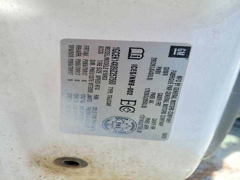 2009 Chevrolet Silverado მანქანა იყიდება აუქციონზე, vin: 1GCEK14X89Z257560, აუქციონის ნომერი: 55959226