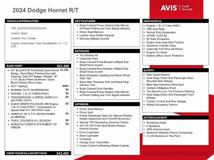 Продаж на аукціоні авто 2024 Dodge Hornet, vin: ZACPDFCW3R3A32459, номер лоту: 57405566