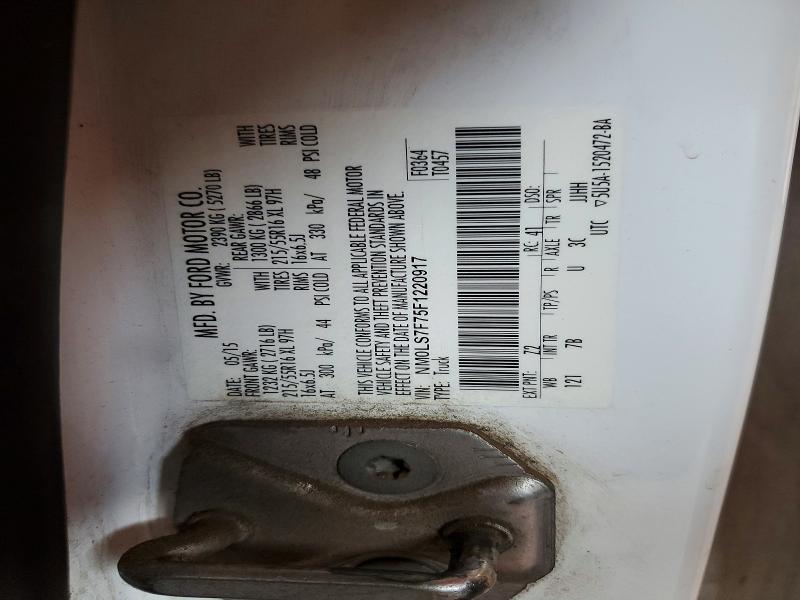 2015 Ford Transit Connect მანქანა იყიდება აუქციონზე, vin: NM0LS7F75F1220917, აუქციონის ნომერი: 57844986
