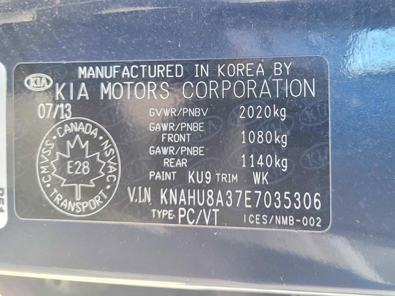 55847166 :رقم المزاد ، KNAHU8A37E7035306 vin ، 2014 Kia Rondo مزاد بيع