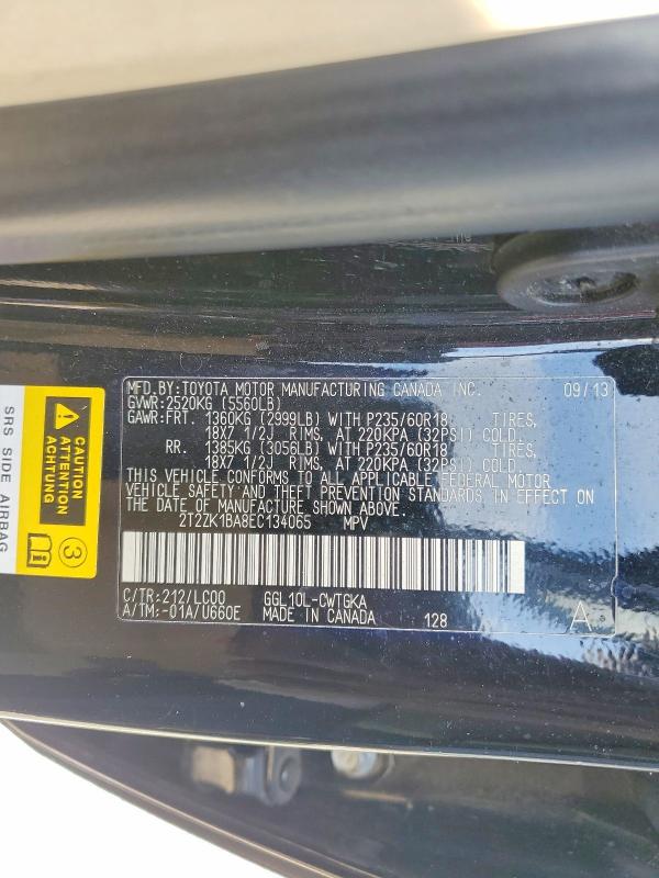 Aukcja sprzedaży 2014 Lexus Rx, vin: 2T2ZK1BA8EC134065, numer aukcji: 57546376