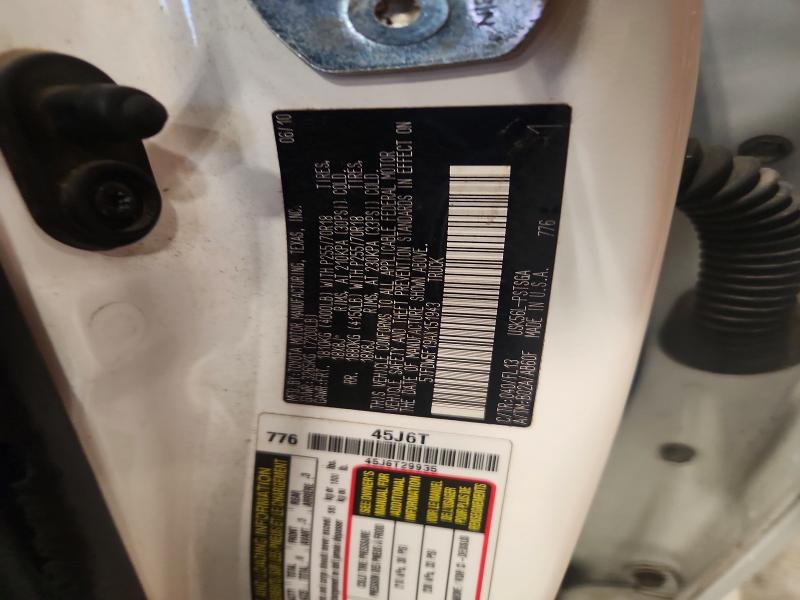 57158686 :رقم المزاد ، 5TFDW5F19AX151943 vin ، 2010 Toyota Tundra مزاد بيع