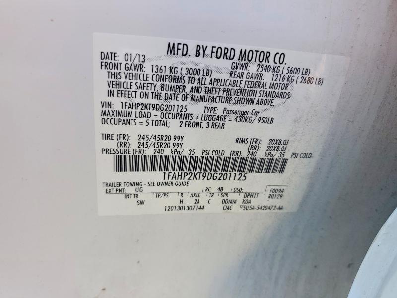 Продажа на аукционе авто 2013 Ford Taurus, vin: 1FAHP2KT9DG201125, номер лота: 58615146