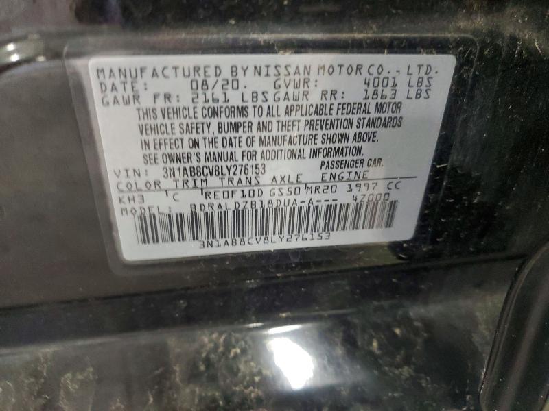 Продаж на аукціоні авто 2020 Nissan Sentra, vin: 3N1AB8CV8LY276153, номер лоту: 58536196