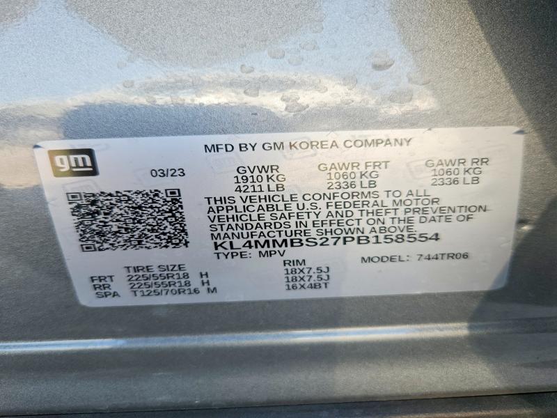 57723356 :رقم المزاد ، KL4MMBS27PB158554 vin ، 2023 Buick Encore Gx مزاد بيع