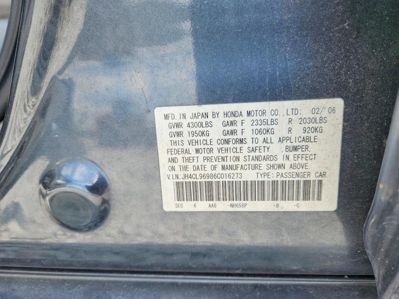 Продажа на аукционе авто 2006 Acura Tsx, vin: JH4CL96986C016273, номер лота: 57075936
