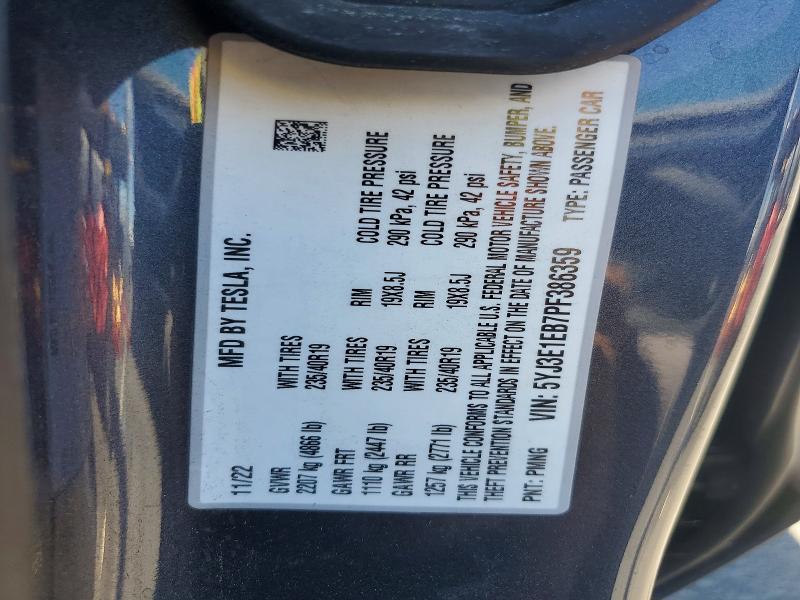 Aukcja sprzedaży 2023 Tesla Model 3, vin: 5YJ3E1EB7PF386359, numer aukcji: 56967856