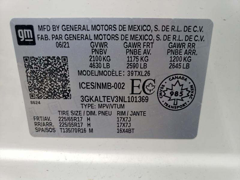 Продаж на аукціоні авто 2022 Gmc Terrain, vin: 3GKALTEV3NL101369, номер лоту: 56745156