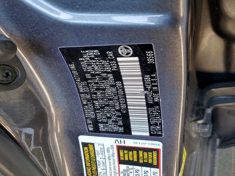 55842186 :رقم المزاد ، 4T1BD1EB1FU041389 vin ، 2015 Toyota Avalon Hybrid مزاد بيع