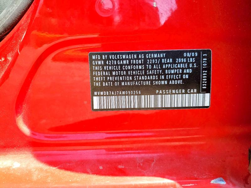 Aukcja sprzedaży 2010 Volkswagen Golf, vin: WVWDB7AJ7AW090256, numer aukcji: 57997016