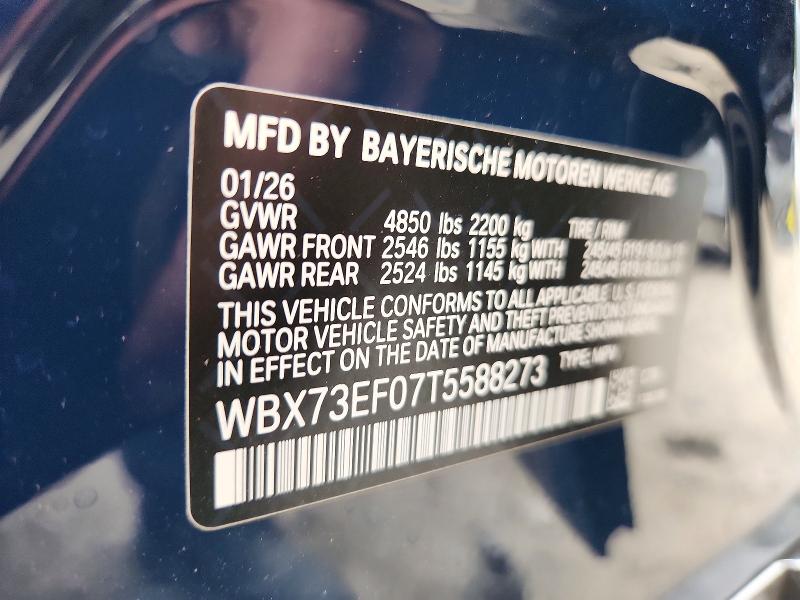 Aukcja sprzedaży 2026 Bmw X1, vin: WBX73EF07T5588273, numer aukcji: 57565116