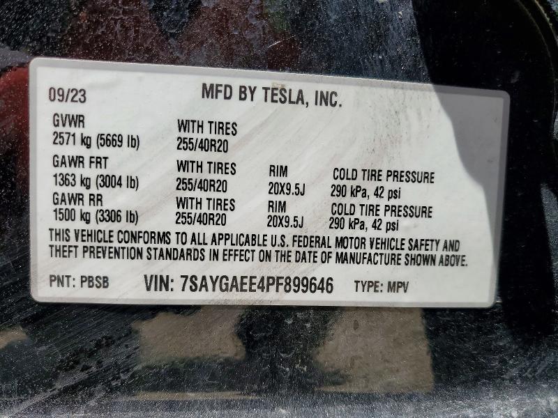 Aukcja sprzedaży 2023 Tesla Model Y, vin: 7SAYGAEE4PF899646, numer aukcji: 55623186