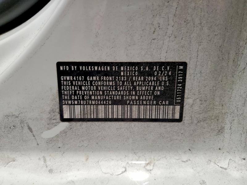 Продаж на аукціоні авто 2024 Volkswagen Jetta, vin: 3VW5M7BU7RM044426, номер лоту: 58690536